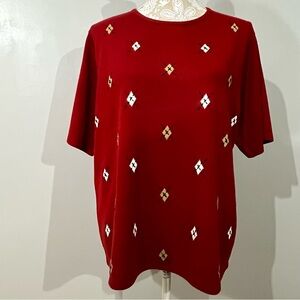 Vintage Sag Harbor Diamond Design Lightweight Sweater / XL Burgundy 1990s